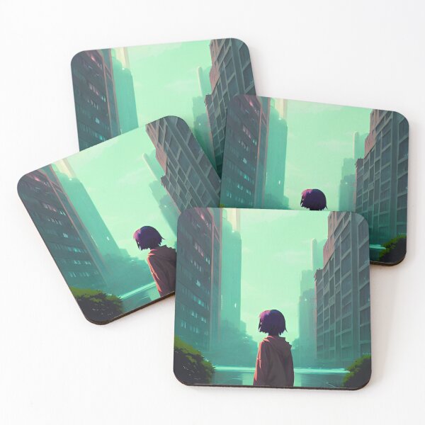 Item preview, Cool Anime Girl in Streets Lofi Scenario Landscape designed and sold by Trendy-Now.