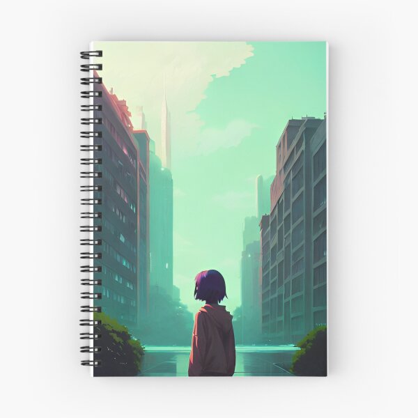 Item preview, Cool Anime Girl in Streets Lofi Scenario Landscape designed and sold by Trendy-Now.
