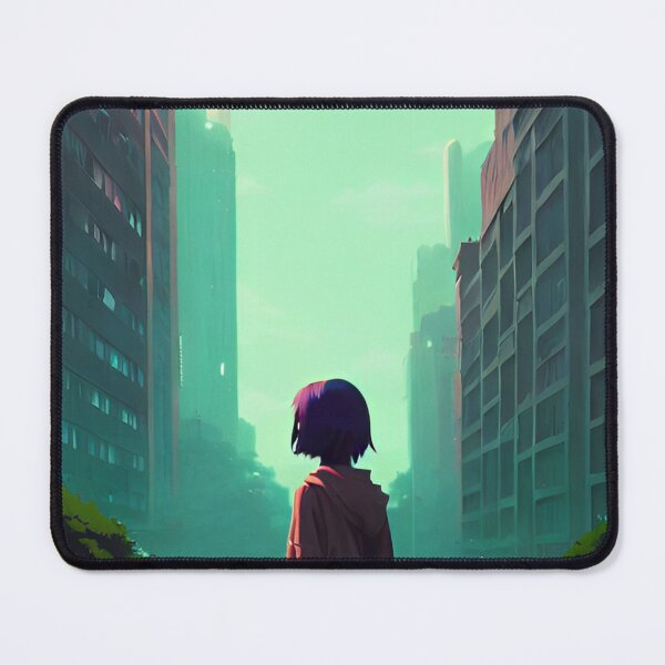 Item preview, Cool Anime Girl in Streets Lofi Scenario Landscape designed and sold by Trendy-Now.