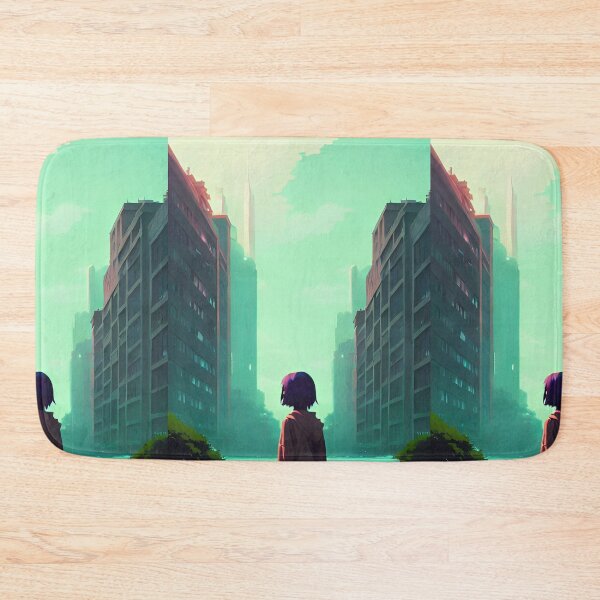 Item preview, Cool Anime Girl in Streets Lofi Scenario Landscape designed and sold by Trendy-Now.