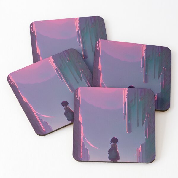 Item preview, Anime Girl in Magical Streets Sun Lofi Scenario Landscape designed and sold by Trendy-Now.