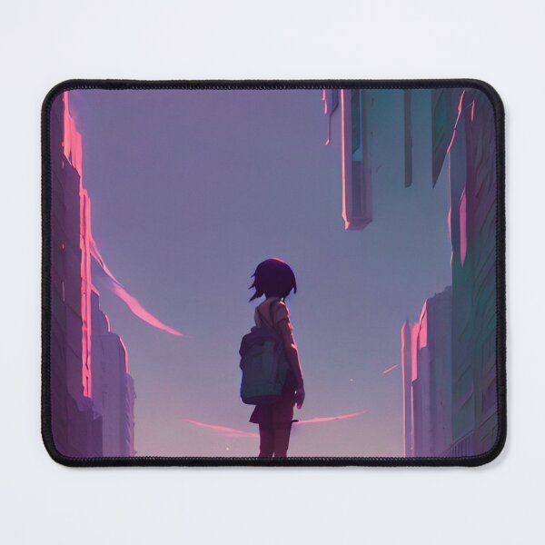 Item preview, Anime Girl in Magical Streets Sun Lofi Scenario Landscape designed and sold by Trendy-Now.