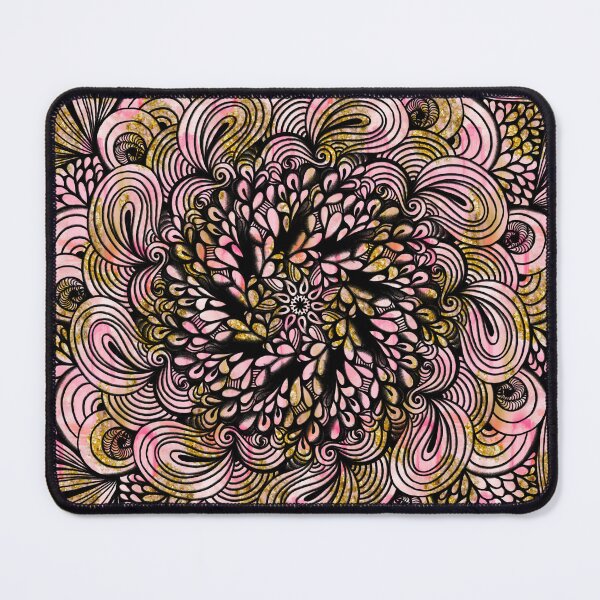 Item preview, Pink and Gold Petals and Seed Pods Mandala designed and sold by Kristi Duggins.