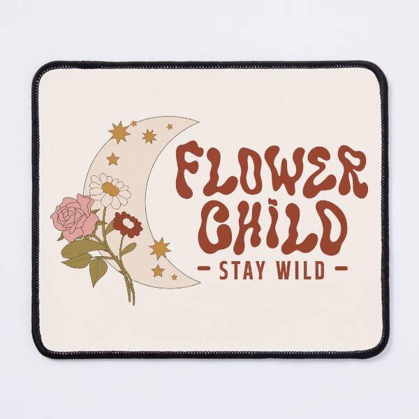 Item preview, Cute Crescent and Flower Child Typography designed and sold by bolimj.