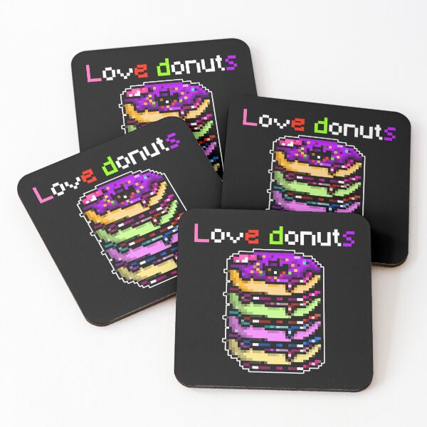 Artikelvorschau, Liebesdonuts - Pixelkunst entworfen und verkauft von Sweet Bee's.