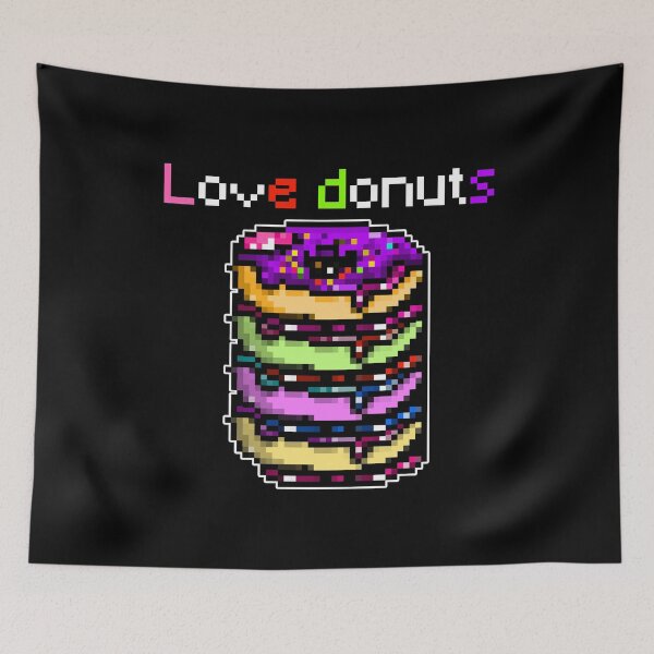Item preview, Love donuts - pixel art designed and sold by Sweet Bee's.