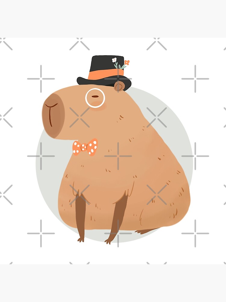 Capybara cute pattern - cartoon capybara illustration pack Poster for Sale  by Yarafantasyart