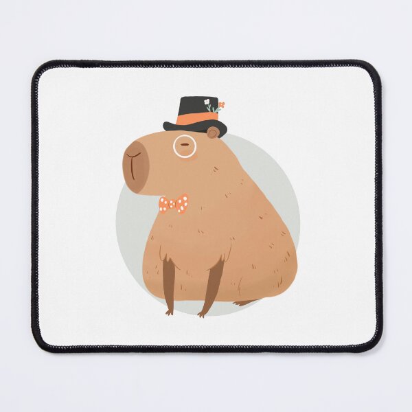 Item preview, Funny cute gentlemen capybara illustration - an adorable capybara with a gentlemen hat designed and sold by Yarafantasyart.