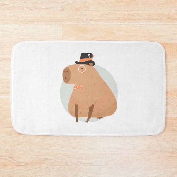 Item preview, Funny cute gentlemen capybara illustration - an adorable capybara with a gentlemen hat designed and sold by Yarafantasyart.