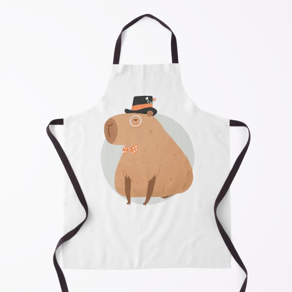 Artikelvorschau, Lustige süße Gentleman-Capybara-Illustration – ein entzückendes Capybara mit einem Gentlemen-Hut entworfen und verkauft von Yarafantasyart.