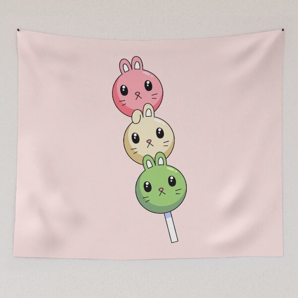 Item preview, bunny skewer-pink, white, green designed and sold by gummieturtle.