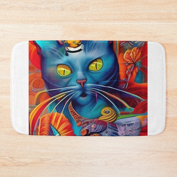 Item preview, Colorful, abstract cat wall art as prints, on canvas, or large posters. Wall art decor for your home. Choice of print sizes. designed and sold by JoelsCorner.
