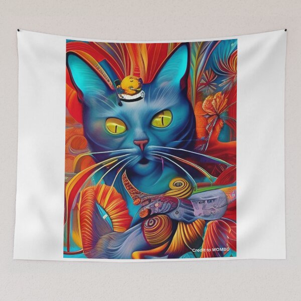 Item preview, Colorful, abstract cat wall art as prints, on canvas, or large posters. Wall art decor for your home. Choice of print sizes. designed and sold by JoelsCorner.