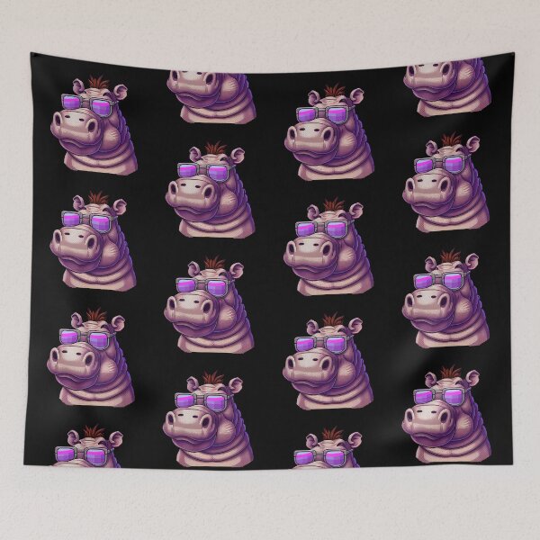 Item preview, Hippo with sunglasses. designed and sold by Pixelarium.