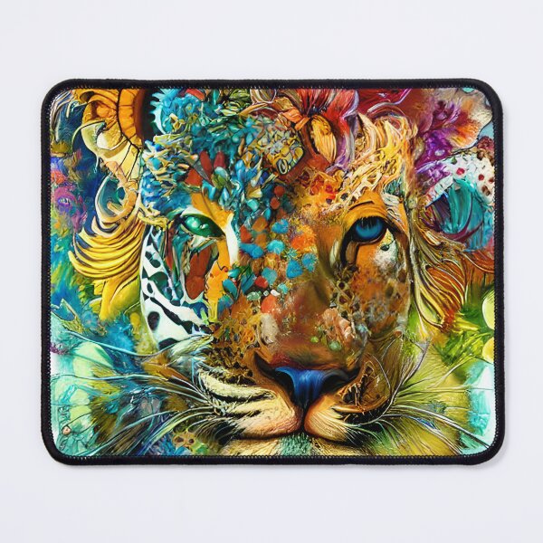 Item preview, Tiger with exotic flowers, Safari animals, Majestical Tigress designed and sold by Huesoffun.