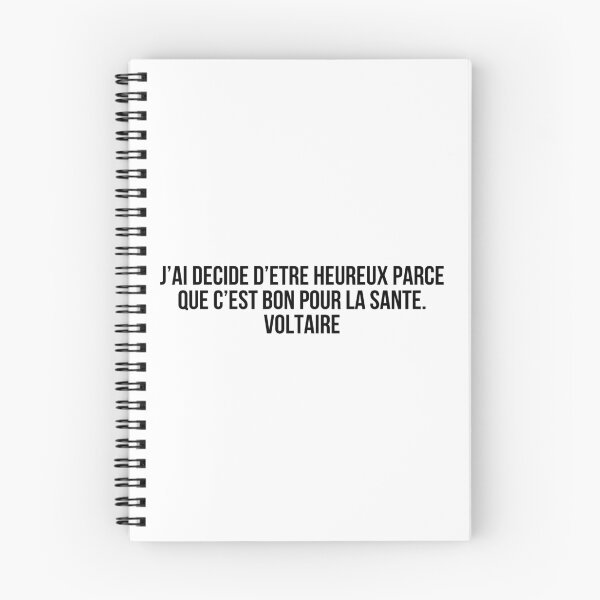 Item preview, J’ai décidé d’être heureux parce que c’est bon pour la santé. Voltaire designed and sold by LiteraryQuotes.