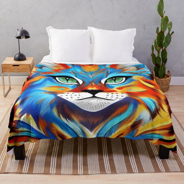 Item preview, AI Generated Art, Fire Lynx Colourful Ink Drawing designed and sold by ACC .