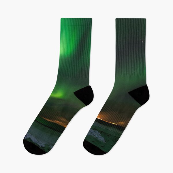 Item preview, northern lights - auroras over the beautiful lake   designed and sold by Durgaa D.