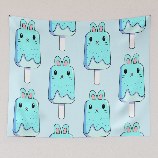 Item preview, bunny popsicle-blue designed and sold by gummieturtle.