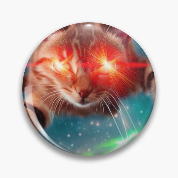 Item preview,  Space Super Hero Cat with Laser eyes  designed and sold by vega777art.