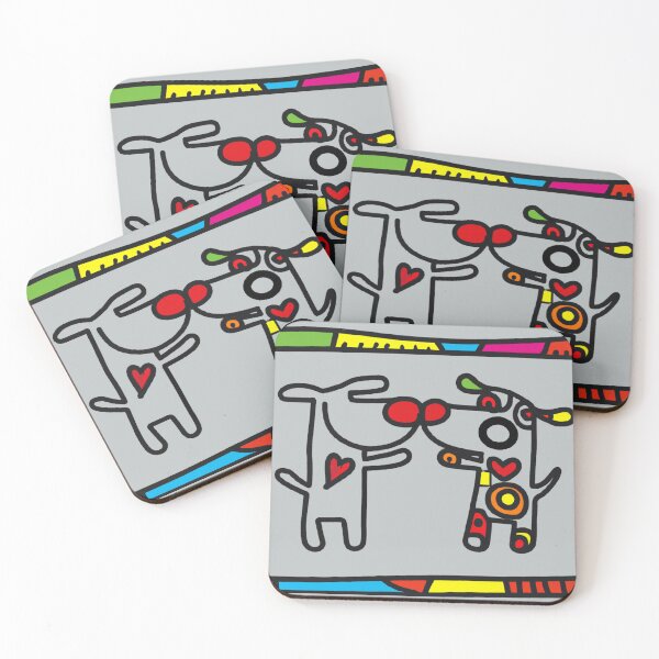 Item preview, Abstract Heart Dogs designed and sold by kookycomet.