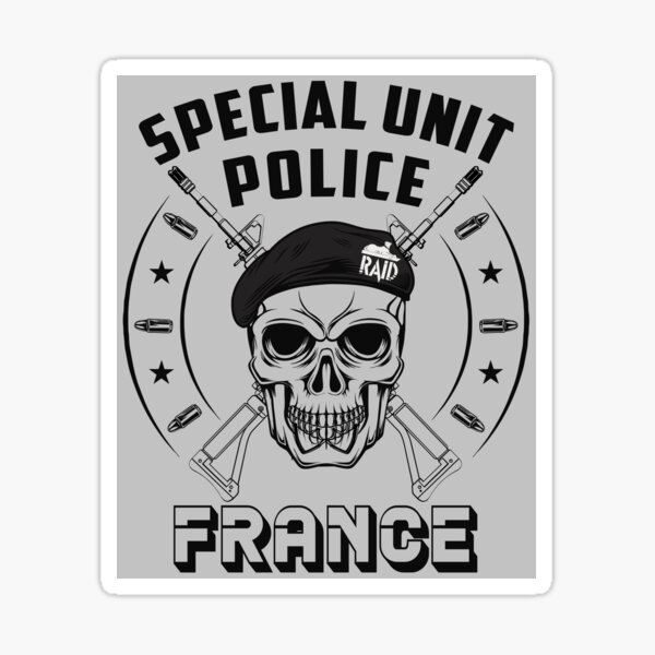 french-police-raid-3035-sticker-for-sale-by-rare-militia-redbubble