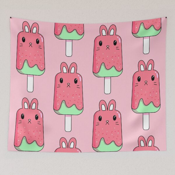 Item preview, bunny popsicle-watermelon  designed and sold by gummieturtle.