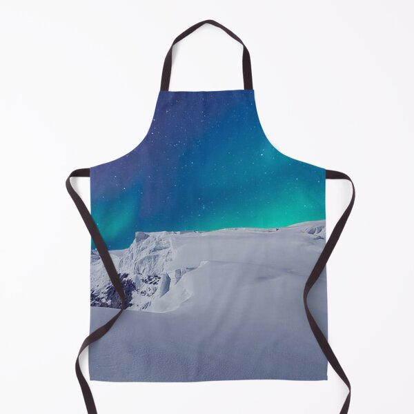 Item preview, northern lights - auroras over snowy mountains designed and sold by Durgaa D.