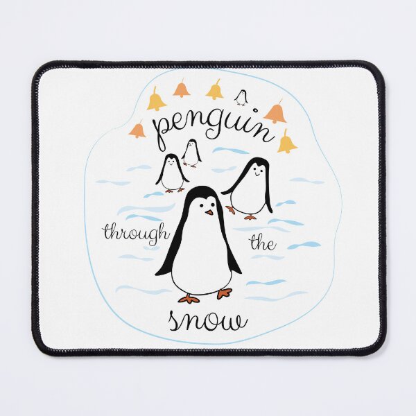 Aperçu de l'œuvre Penguin Through the Snow, Jingle Bells, pour les fonds clairs créée et vendue par Markadesign.