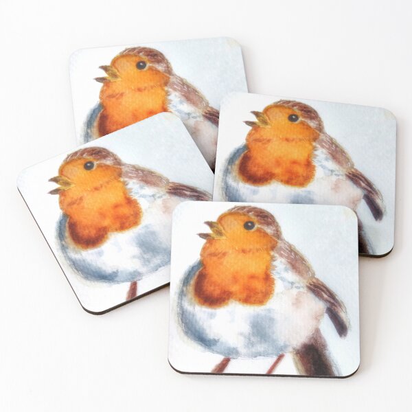 Item preview, Little Robin watercolor painting  designed and sold by SanMould.