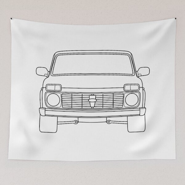 Item preview, Lada Niva Legend 4x4 taiga black lines designed and sold by EdimDesign.