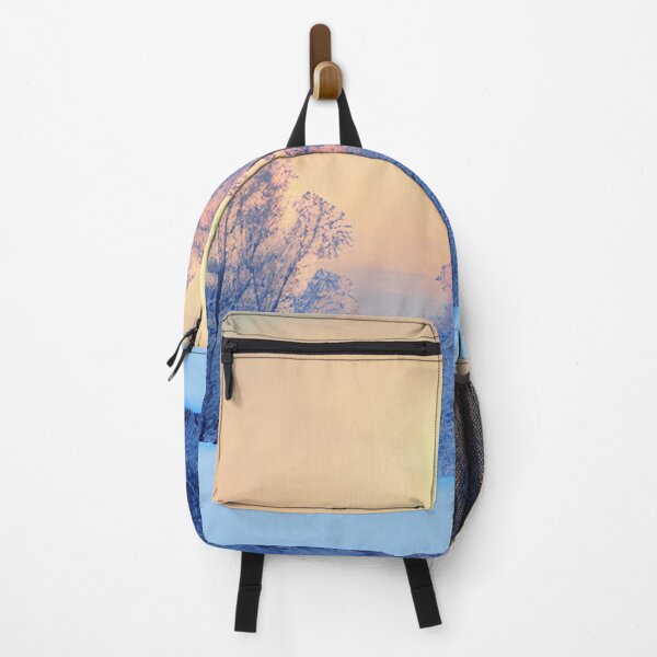 Item preview, Snow covered field with trees in the background at gentle dawn blue light.  designed and sold by Chardo55.