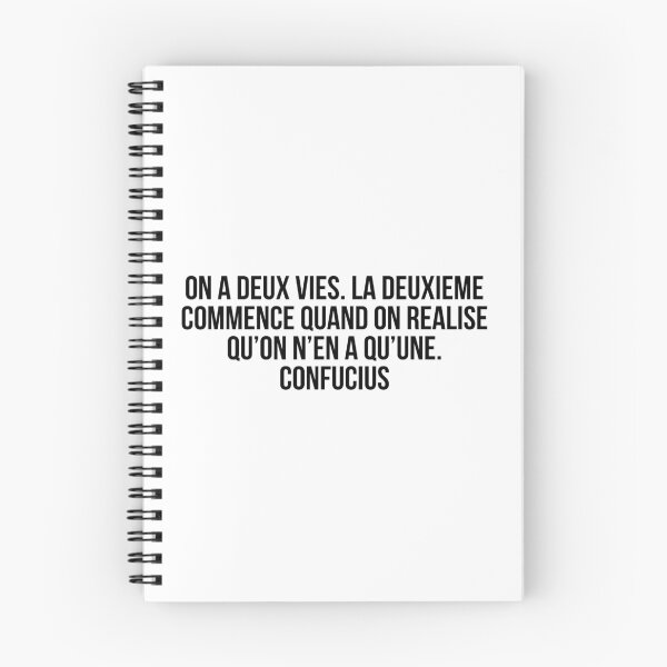 Item preview, On a deux vies. La deuxième commence quand on réalise qu’on n’en a qu’une. Confucius designed and sold by LiteraryQuotes.