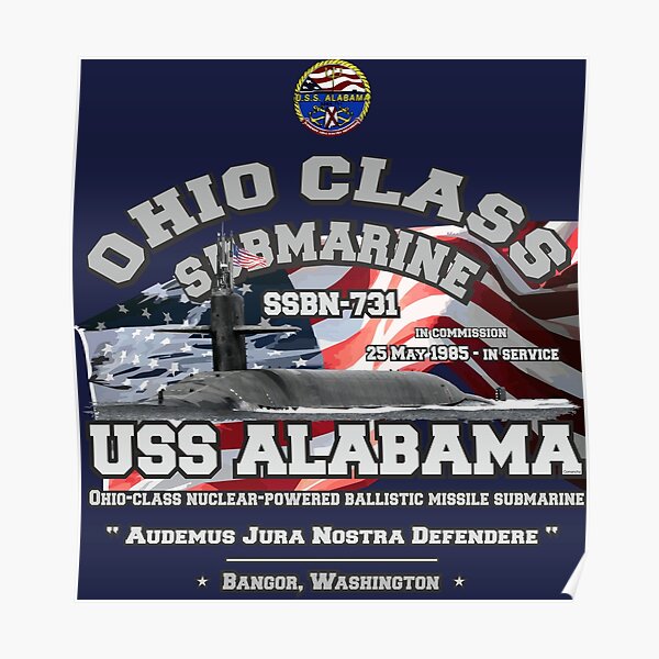 "USS ALABAMA Submarine " Poster for Sale by comancha Redbubble