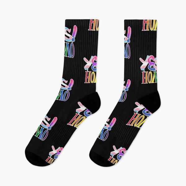 Item preview, YES! Homo LGBT-positive lesbian gay pride rainbow designed and sold by incurablehippie.