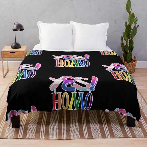 Item preview, YES! Homo LGBT-positive lesbian gay pride rainbow designed and sold by incurablehippie.