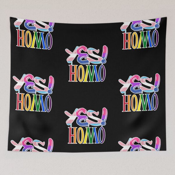 Item preview, YES! Homo LGBT-positive lesbian gay pride rainbow designed and sold by incurablehippie.