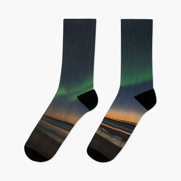 Item preview, northern lights - auroras over lakeside  designed and sold by Durgaa D.
