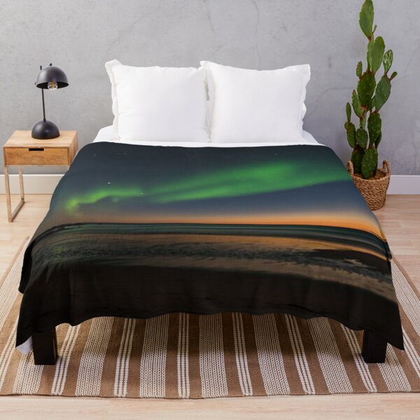 Item preview, northern lights - auroras over lakeside designed and sold by Durgaa D.