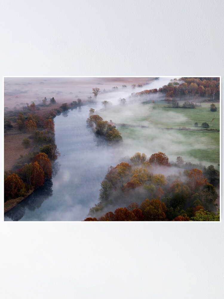 Thumbnail 1 of 3, Poster, Morning mist on Adda designed and sold by pietrofoto.
