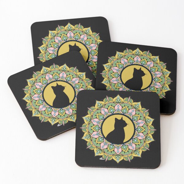 Item preview, Mandala Cat Circular pattern in form of mandala for Henna, Mehndi, tattoo,flower pattern design, decoration. Decorative ornament in ethnic oriental style. Coloring book page. designed and sold by MokonoKokoro.