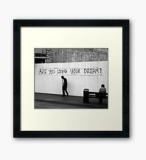 Living (in mono) Framed Print