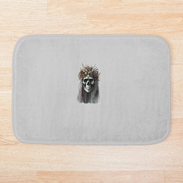 Item preview, Skull witha flowers crown designed and sold by FrogInTheShell.