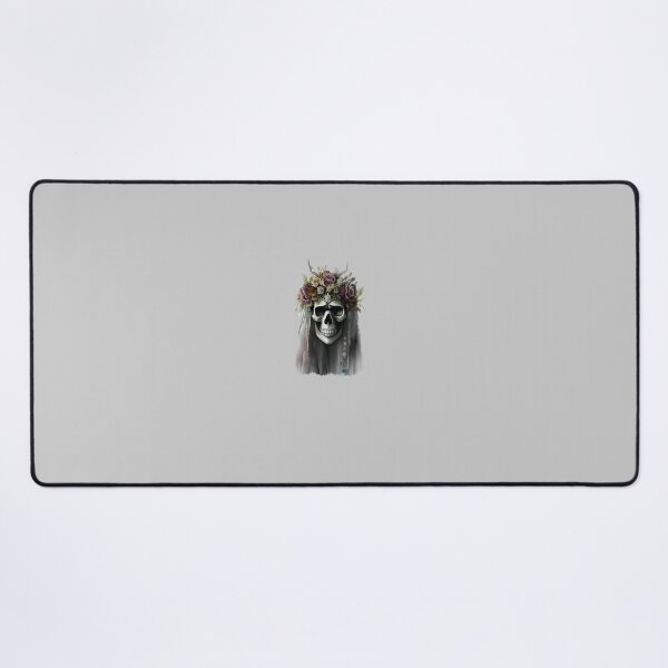 Item preview, Skull witha flowers crown designed and sold by FrogInTheShell.