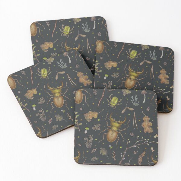 Item preview, Dreamy Beetles and Bugs. A Nature-Inspired Seamless Pattern designed and sold by Forest of Wonders.