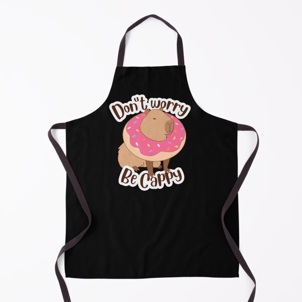 Item preview, Donut worry be cappy - don't worry be happy cute Capybara illustration for capybara lovers designed and sold by Yarafantasyart.
