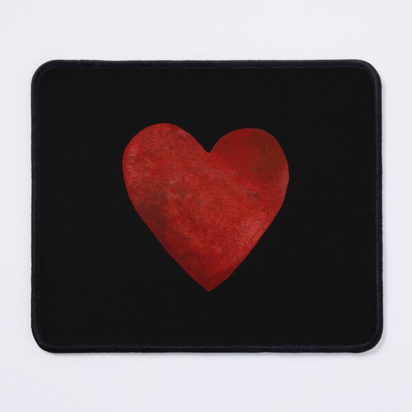 Item preview, Red heart a watercolor illustration hand drawn black designed and sold by Yana Mustafina | Boho Soulful Designs.