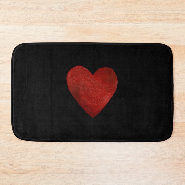 Item preview, Red heart a watercolor illustration hand drawn black designed and sold by Yana Mustafina | Boho Soulful Designs.