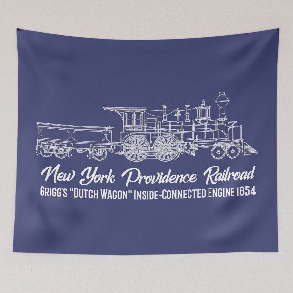 Item preview, Griggs 1854 New York Providence Railroad Steam Locomotive Blueprint Diagram Gift designed and sold by Maljonic.