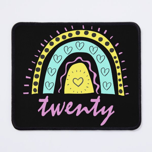 Item preview, Twenty Year Old Twentieth Birthday Cute Fun Doodle Boho Rainbow designed and sold by LadySaltwater.